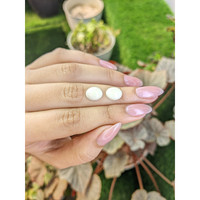 5.56&nbsp;Ct.Tw.Total Carat Weight Salmon and White Cabochon Coral Pair from Italy Life Style