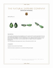5.09&nbsp;Ct.Tw.Total Carat Weight Green Sapphire Pair from Madagascar Appraisal