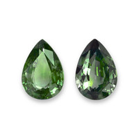 5.09 Ct.Tw.Total Carat Weight Green Sapphire Pair from Madagascar Video