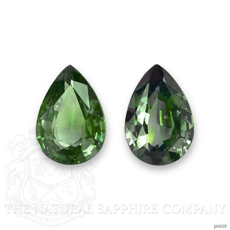 5.09 Ct.Tw. Green Sapphire Pair from Madagascar