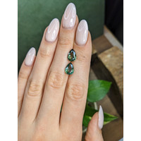 5.09&nbsp;Ct.Tw.Total Carat Weight Green Sapphire Pair from Madagascar Life Style