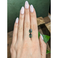 5.09&nbsp;Ct.Tw.Total Carat Weight Green Sapphire Pair from Madagascar Life Style