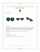 3.88&nbsp;Ct.Tw.Total Carat Weight Bluish Green Sapphire Pair from Madagascar Appraisal