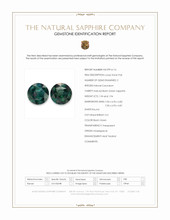 3.88 Ct.Tw.Total Carat Weight Bluish Green Sapphire Pair from Madagascar Scan Report