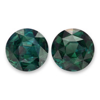 3.88 Ct.Tw.Total Carat Weight Bluish Green Sapphire Pair from Madagascar Video