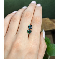 3.88&nbsp;Ct.Tw.Total Carat Weight Bluish Green Sapphire Pair from Madagascar Life Style