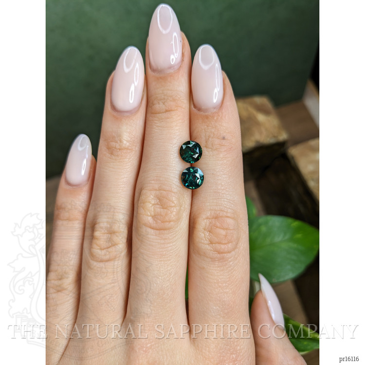 3.88 Ct.Tw. Bluish Green Sapphire Pair from Madagascar