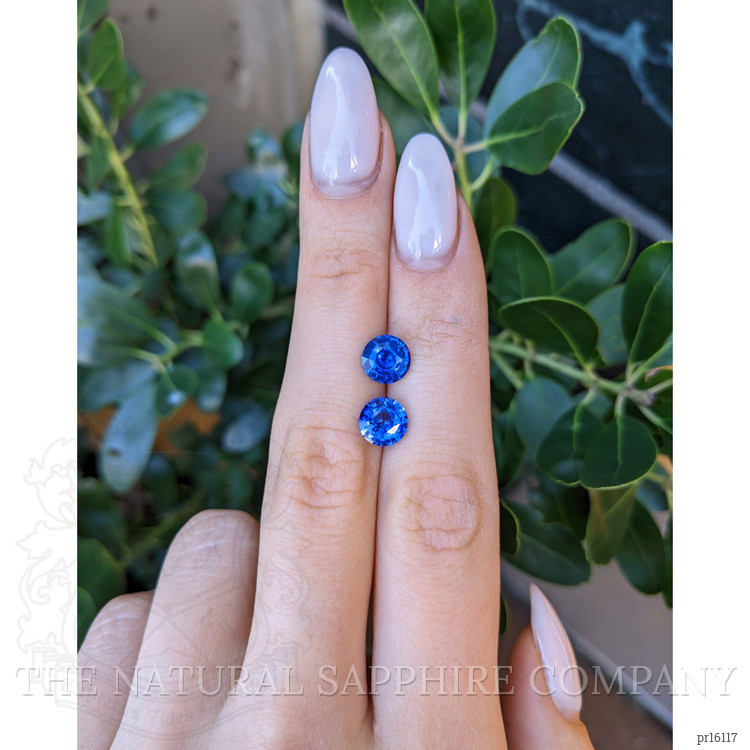 3.50 Ct.Tw. Blue Sapphire Pair from Ceylon (Sri Lanka)