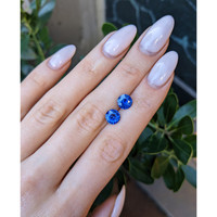 3.50&nbsp;Ct.Tw.Total Carat Weight Blue Sapphire Pair from Ceylon (Sri Lanka) Life Style