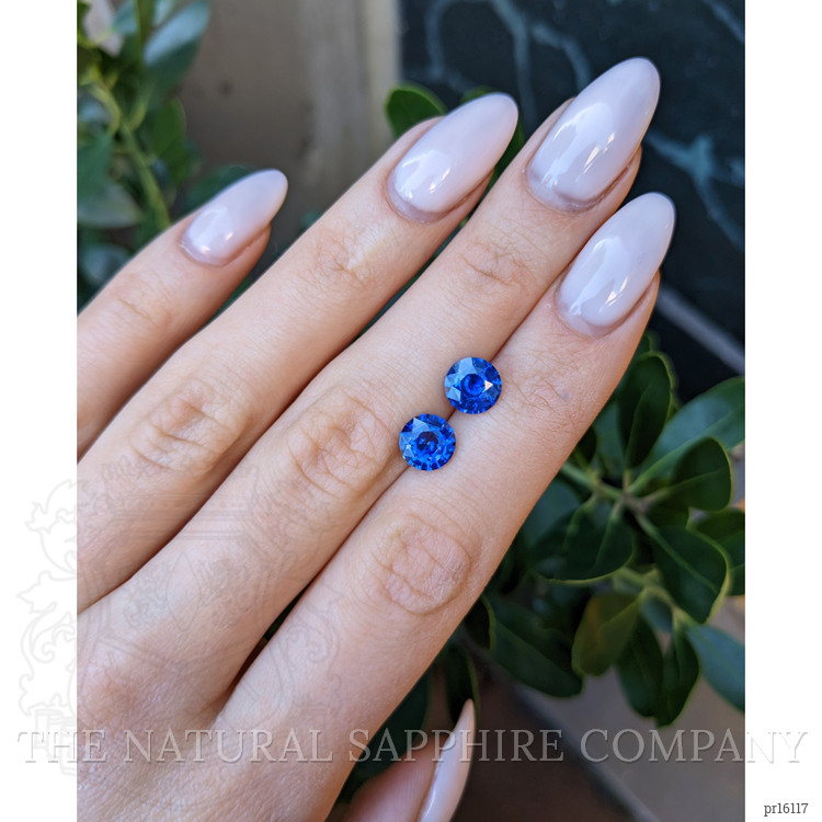 3.50 Ct.Tw. Blue Sapphire Pair from Ceylon (Sri Lanka)