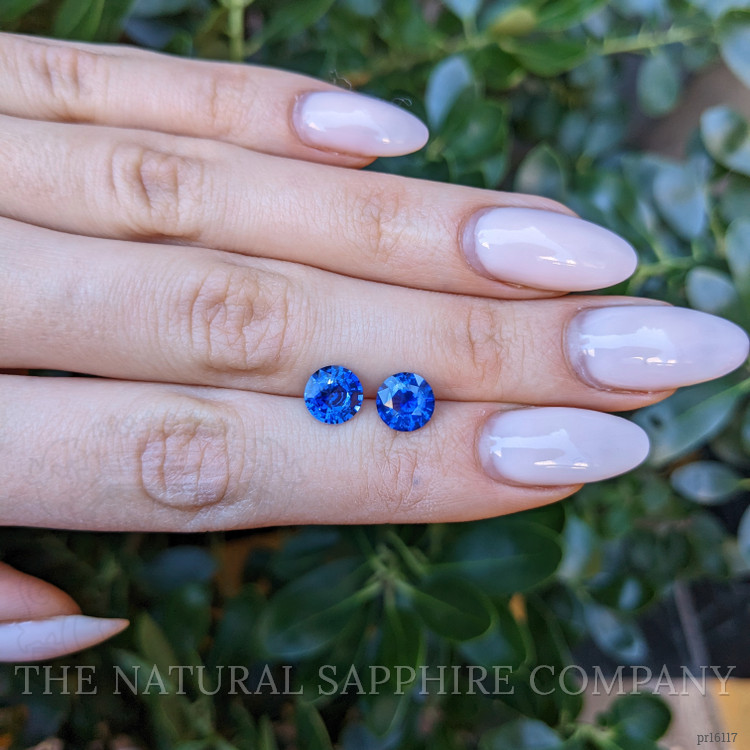 3.50 Ct.Tw. Blue Sapphire Pair from Ceylon (Sri Lanka)