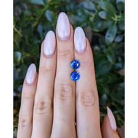3.50&nbsp;Ct.Tw.Total Carat Weight Blue Sapphire Pair from Ceylon (Sri Lanka) Life Style