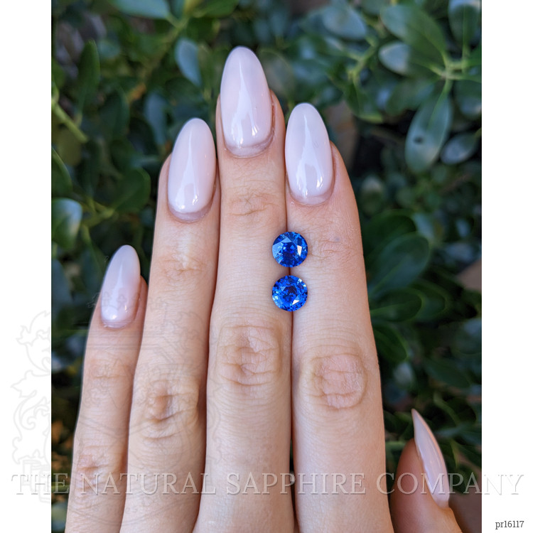3.50 Ct.Tw. Blue Sapphire Pair from Ceylon (Sri Lanka)
