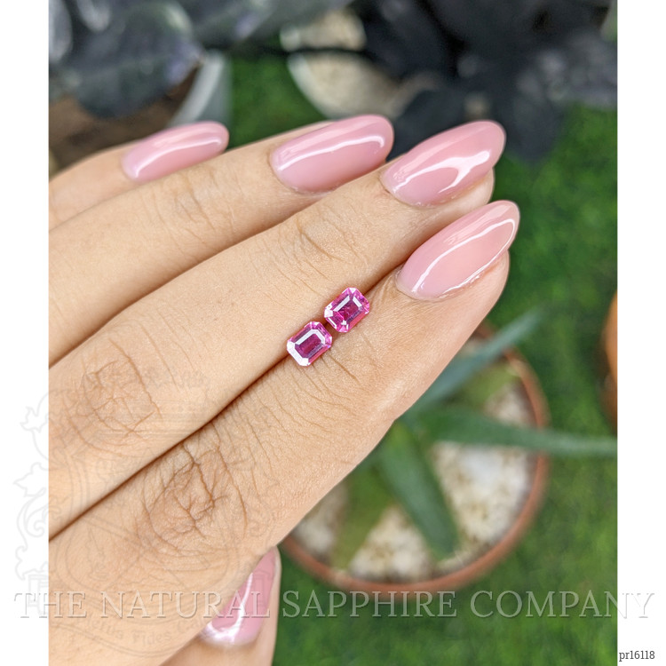 0.84 Ct.Tw. Pink Spinel Pair from Tanzania