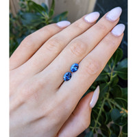 2.87&nbsp;Ct.Tw.Total Carat Weight Blue Sapphire Pair from Ceylon (Sri Lanka) Life Style