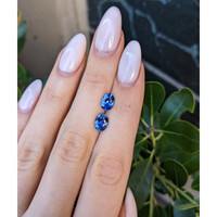 2.87&nbsp;Ct.Tw.Total Carat Weight Blue Sapphire Pair from Ceylon (Sri Lanka) Life Style