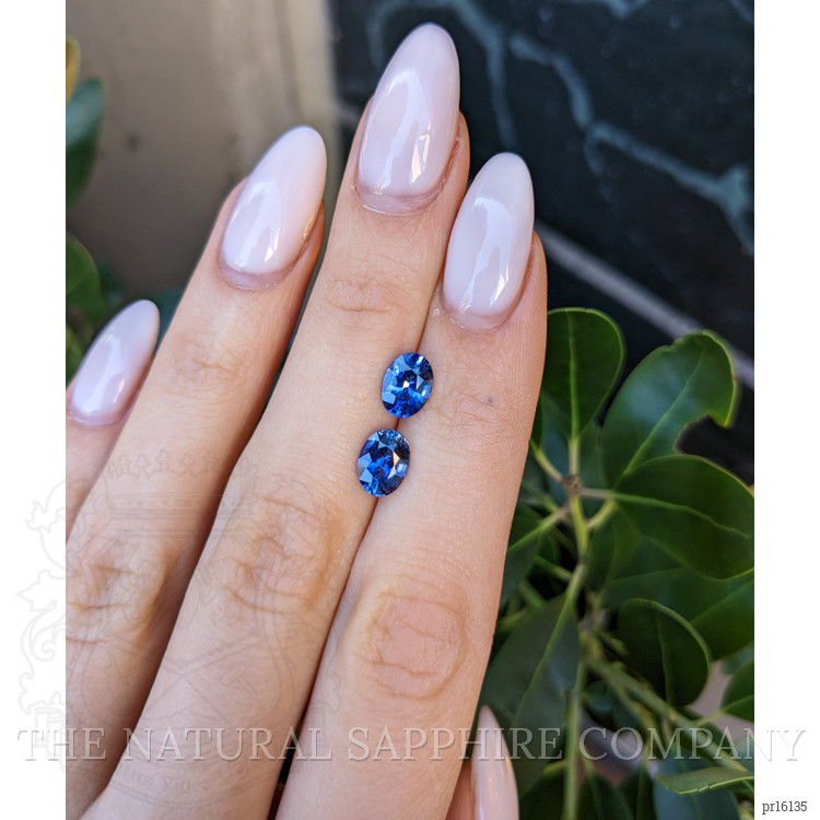 2.87 Ct.Tw. Blue Sapphire Pair from Ceylon (Sri Lanka)