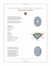 2.87 Ct.Tw.Total Carat Weight Blue Sapphire Pair from Ceylon (Sri Lanka) 3 D Scan Report