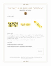 22.16 Ct.Tw.Total Carat Weight Yellow Sapphire Pair from Ceylon (Sri Lanka) Appraisal