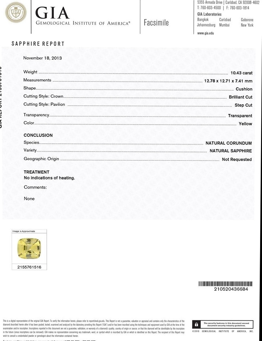 22.16 Ct.Tw. Yellow Sapphire Pair from Ceylon (Sri Lanka)