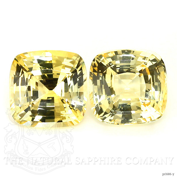 22.16 Ct.Tw. Yellow Sapphire Pair from Ceylon (Sri Lanka)