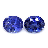 6.61 Ct.Tw.Total Carat Weight Blue Sapphire Pair from Ceylon (Sri Lanka) Video