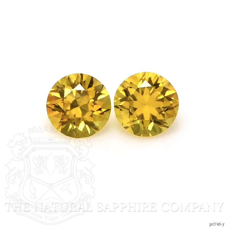 1.21 Ct.Tw. Orangish Yellow Sapphire Pair from Ceylon (Sri Lanka)