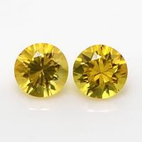 1.28 Ct.Tw.Total Carat Weight Orangish Yellow Sapphire Pair from Ceylon (Sri Lanka) Video