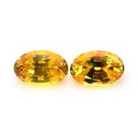 1.12 Ct.Tw.Total Carat Weight Orangish Yellow Sapphire Pair from Ceylon (Sri Lanka) Video
