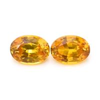 1.94&nbsp;Ct.Tw.Total Carat Weight Orangish Yellow Sapphire Pair from Ceylon (Sri Lanka) Video