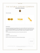 1.79 Ct.Tw.Total Carat Weight Orangish Yellow Sapphire Pair from Ceylon (Sri Lanka) Appraisal