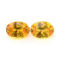 1.79&nbsp;Ct.Tw.Total Carat Weight Orangish Yellow Sapphire Pair from Ceylon (Sri Lanka) Video