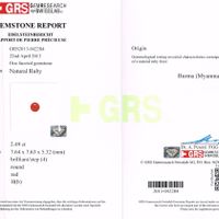 4.90 Ct.Tw.Total Carat Weight Ruby Pair from Burma (Myanmar) Scan Report