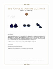 2.12 Ct.Tw.Total Carat Weight Blue Sapphire Pair from Madagascar Appraisal