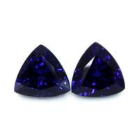 2.12 Ct.Tw.Total Carat Weight Blue Sapphire Pair from Madagascar Video