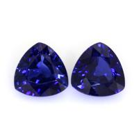 2.63 Ct.Tw.Total Carat Weight Blue Sapphire Pair from Madagascar Video