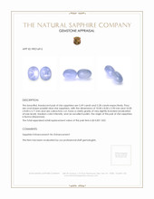 10.77 Ct.Tw.Total Carat Weight Purplish Blue Star Sapphire Pair from Burma (Myanmar) Appraisal