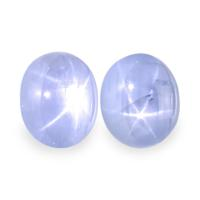 10.77&nbsp;Ct.Tw.Total Carat Weight Purplish Blue Star Sapphire Pair from Burma (Myanmar) Video