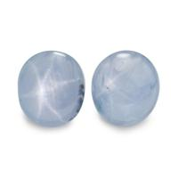 2.03&nbsp;Ct.Tw.Total Carat Weight Greyish Blue Star Sapphire Pair from Ceylon (Sri Lanka) Video