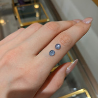 2.03&nbsp;Ct.Tw.Total Carat Weight Greyish Blue Star Sapphire Pair from Ceylon (Sri Lanka) Life Style