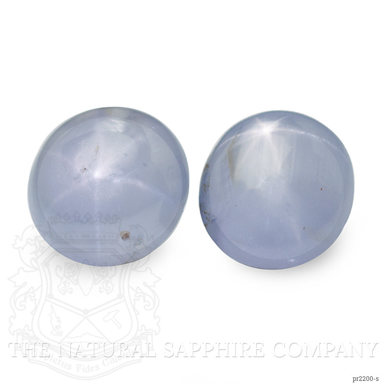 2.48 Ct.Tw. Grey Star Sapphire Pair from Ceylon (Sri Lanka)