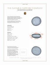 2.48 Ct.Tw.Total Carat Weight Grey Star Sapphire Pair from Ceylon (Sri Lanka) 3 D Scan Report