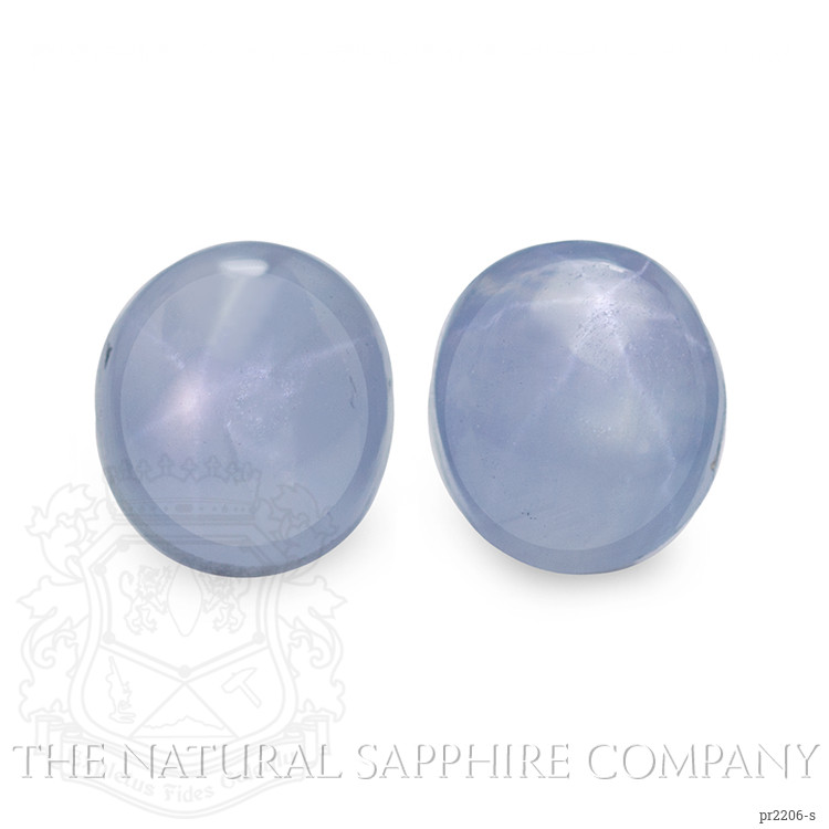 2.02 Ct.Tw. Greyish Blue Star Sapphire Pair from Ceylon (Sri Lanka)