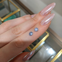 2.02&nbsp;Ct.Tw.Total Carat Weight Greyish Blue Star Sapphire Pair from Ceylon (Sri Lanka) Life Style