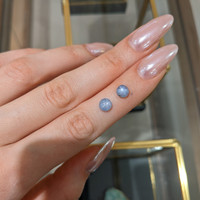 3.07&nbsp;Ct.Tw.Total Carat Weight Greyish Blue Star Sapphire Pair from Ceylon (Sri Lanka) Life Style