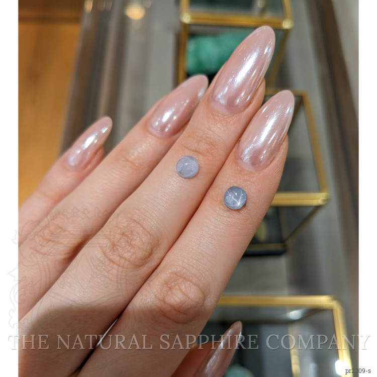 2.62 Ct.Tw. Grey Star Sapphire Pair from Ceylon (Sri Lanka)