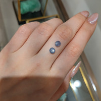 2.65&nbsp;Ct.Tw.Total Carat Weight Greyish Blue Star Sapphire Pair from Ceylon (Sri Lanka) Life Style