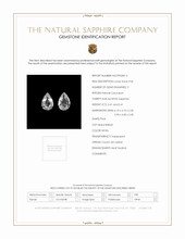 0.82 Ct.Tw.Total Carat Weight White Sapphire Pair from Ceylon (Sri Lanka) Scan Report