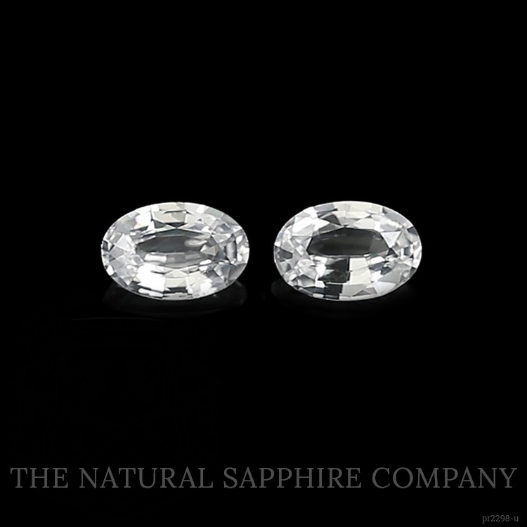 1.01 Ct.Tw. White Sapphire Pair from Ceylon (Sri Lanka)