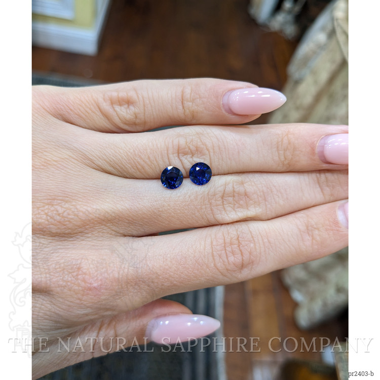 2.18 Ct.Tw. Blue Sapphire Pair from Ceylon (Sri Lanka)